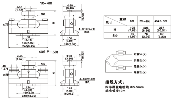 BTA-30T稱重傳感器產(chǎn)品尺寸