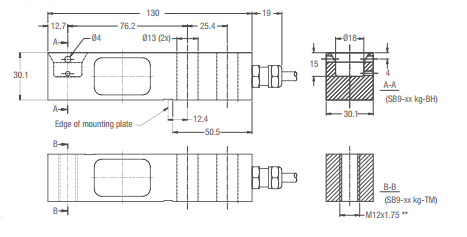 富林泰克SB9-250Kg-C3產品尺寸圖